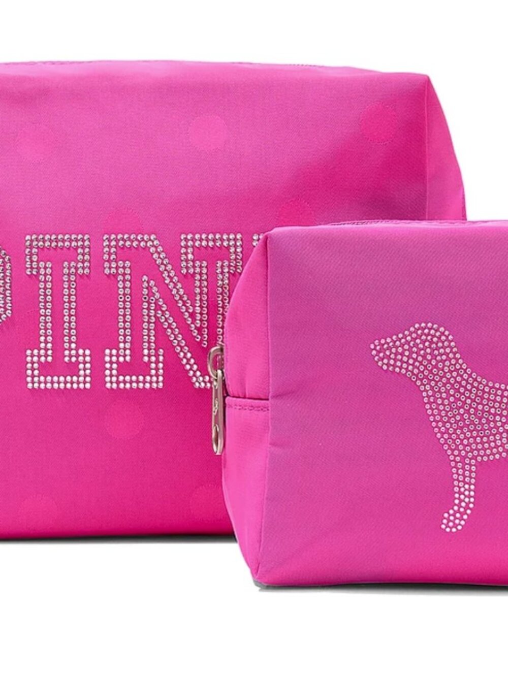 Victoria's Secret Top-Zip Makeup Bag Duo - PINK